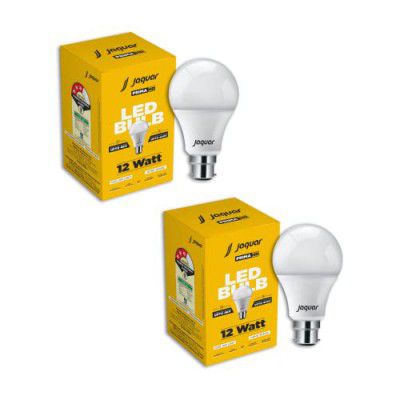 Jaquar Prima 12W B22 LED Bulb | 12 Watt Cool White B22 Base LED Bulb (Pack of 2)