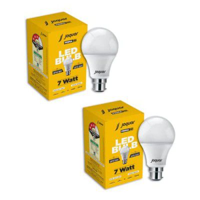 Jaquar Prima 7W B22 LED Bulb | 7 Watt Cool White B22 Base LED Bulb (Pack of 2)