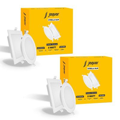 Jaquar Strella Slim 5W Square Recess Down Light  (Pack of 2)