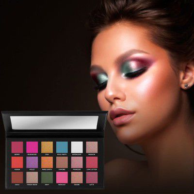 Jaquline USA Glam Eyegasm Party Eyeshadow palette | Intense Color | 18 Different Shades