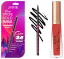 Jaquline USA Liquid Lipsticks Let's JAM (Matte) & Pro Stroke Bold Black Matte Kajal | Smudge Proof, Water proof, Vegan| 24Hr Stay...