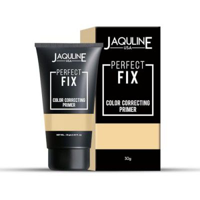 Jaquline USA Perfect Fix Color Correcting Primer 30g: Yellow, Oils Absorbing, Blurs Pores, Long-lasting, light weight