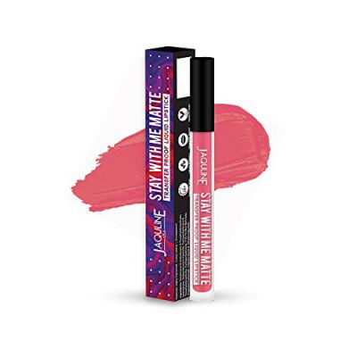 Jaquline USA Stay With Me Liquid Lipstick Secret Keeper 3ml | Matte|Long lasting| Highly pigmented| Smudge proof| Transfer proof| 12 hours+ stay