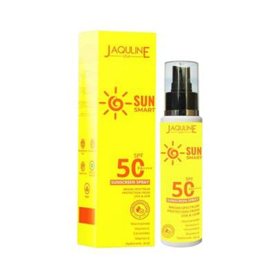 Jaquline USA Sun Smart Sunscreen Spray SPF 50 PA++++ | Dermatologically Tested | 100ml