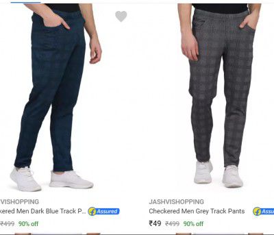 Jashvishopping Men\s Track Pants Staring From ₹49