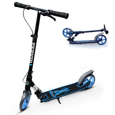 Jaspo Fervid Vx-300 Aluminum Kick Scooter 175Mm Pu Wheels (Fervid, Blue)