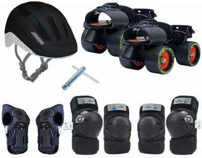 Jaspo Insane Adjustable Roller Blade Speedwheel Skates Suitable for Age Group (6-14 Years Unisex) (Pro) (Black/Orange)