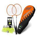 JASPO Thunder Badminton Kit,Badminton Set of Metal Alloy Rackets (Set of 2) with Full Cover Bag...