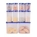 JAVA Kitchen Storage Jar and Container Set of 10 pcs (2 Sqaure Medium containers, 4 Oval Medium containers and 4 Oval Small containers)...