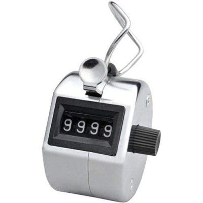 Jay Bhagwati Tools & Machinery Stainless Steel Tally Counter 4 Digits Hand Tally Counter Counts Tally up to 9999 in increments of one