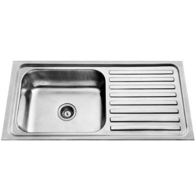 Jayna SBSD 09 (DX) Signature Jupiter Single Bowl Kitchen Sink with Drain Board (20 x 16 x 8 inch,Matt)