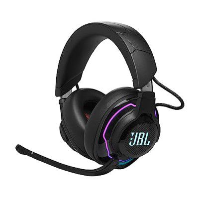 JBL Quantum 910 Wireless Over Ear Gaming Headset with Mic, ANC, 50mm Neodymium Drivers, 2.4GHz Wireless Dongle (Black)
