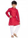 JBN Creation Boys Boys' Maroon And White Kurta Pyjama Set...