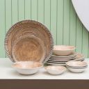 JCPL Fine Porcelain Textures Ground Dinner Set (Set of 14)...