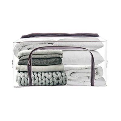 JD Fresh 1 Peice 52 Liter Wardrobe organizer for clothes, Storage box for Clothes, Clothes organizer for wardrobe, Cloth Storage Box, organisers storage box, Pack of 1 Piece-transparent