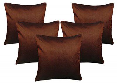 JDX Cushion Covers Set of 5 (16x16 Inches) Mehroon