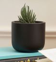 Purezento Jeanie Black Terracotta Desk Pot...