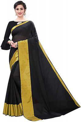 JEIVKH COTTON SAREE WITH BLOUSE PIECE