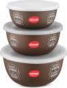 Jensons Steel, Plastic Grocery Container - 600 ml, 800 ml, 1300 ml  (Pack of 3, Brown)...