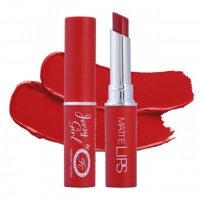 JERSEY GIRL BY FASHION GIRL Kiss Proof Lipstick (SHADE NO-09_AGATE RED, 2g)
