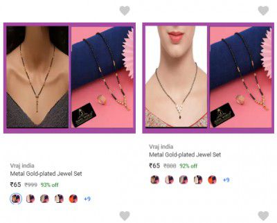 Jewellery Sets upto 93% off