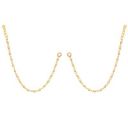 Jewelopia Kaan Chain Golden White Pearl 1 / 2 / 3 line Earchain Traditional Champaswaralu Gold Long Bridal Wedding Ear Chain kaan chain jewellery for Women & Girls...
