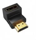 JGD PRODUCTS Gold Plated HDMI Male to Female Converter Connector Adapter 90 Degree L Shape for HDTV, Plasma TV, LED, LCD Etc – Black...