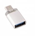 JGD PRODUCTS USB Type C Male 3.0 to Female OTG Adapter with Light Indicator Compatible with All Type C Enabled Devices (Silver Matte with Light Indicator)...