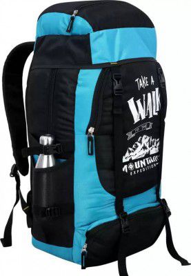 Jholawala Adventure Series Waterproof Trekking Hiking Travel Bag - 60 L  (Black, Peach)