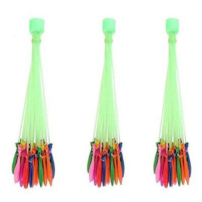 Jiada Automatic Fill and Tie Magic Water Balloons for Holi - Multicolour (Pack of 3 (111 Balloons)