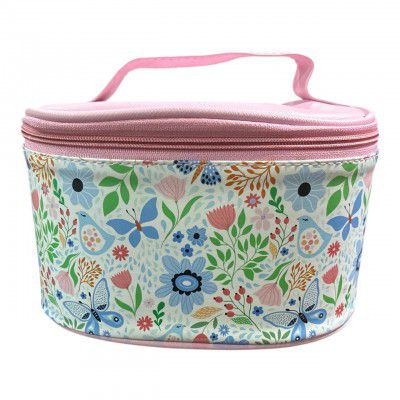 Jiada Flower Makeup Vanity kit Storage Spacious & Organized Travel Toiletry Kit Multipurpose