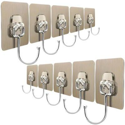 JIALTO 10 PCS Large Adhesive Hooks for Wall