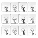 JIALTO 15 Pcs Transparent Adhesive Wall Hooks - Heavy Duty, Multipurpose Hooks for Clothes, Kitchen & Decor...