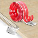 JIALTO 2 PCS Baby Edge Protector Strip Childproof Guards, Safety Bumper for Furniture, Desk, Crib, Gate, Bed, Wall - Soft Silicone Babyproofing Cover (1 Meter)...