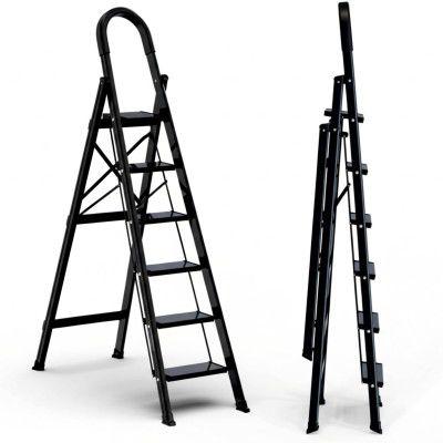 JIALTO 6 Step Ladder with Handrail for Home
