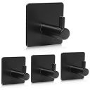 JIALTO Adhesive Hooks Heavy Duty Stick on Wall Hooks Towel Hooks Door Hooks Waterproof Stainless Steel Adhesive Towel Hooks Adhesive Holders for Hanging Clothes Bathroom Adhesive Hook 4 Pack- 4Packs...