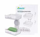 Jialto Plastic Wall Mounted Double Layers Soap Dish Saver with Drain Tray, Adhesive Sponge Holder No-Drilling Soap Holder for Shower Bathroom Kitchen - Multicolour...