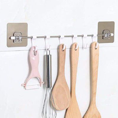 Jialto Premium Self Adhesive Wall Hanger Hook Accessories Items, Wall Hangers (1, New Strip 6 Hook)