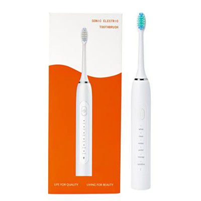 JIALTO Sonic Electric Toothbrush: 6 Modes - White Design