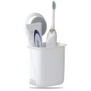 JIALTO Toothbrush Holders for Bathroom, Wall-Mounted Brush Holder, Tooth Brushes Holder Stand, Bathroom Organiser and Toothpaste Holder - Washroom Organizer and Brush Stand...