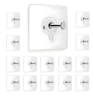 Jialto wall hooks for hanging strong, Adhesive Hooks for Wall Heavy Duty, Wall hangings, Kitchen Accessories Items, Sticky Photo Frame Hangers (PACK of 20, Photo Frame)