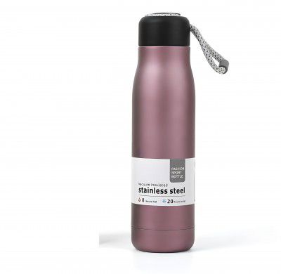JIALTO Water Bottle - Benz Inner & Outer Steel with PU Insulation, 550ml (Rose Gold)