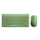 JieruiDeng Compact Keyboard Mousecombo,79-Key Retro Mini Cute Computer Keyboard 2.4G USB Wireless And Silent Mice Set For Laptop Desktop PC iPad (Green)...