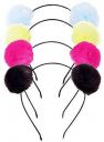 Jimit Pom Pom Ball Multicolour Fabric Hair Hoop Cat Ear Headband for Girls 2 Pcs...