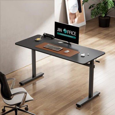 [Extra Rs 1422 Off] JIN OFFICE Steel Height Adjustable Desk Manual|Manual Sit Stand Desk 