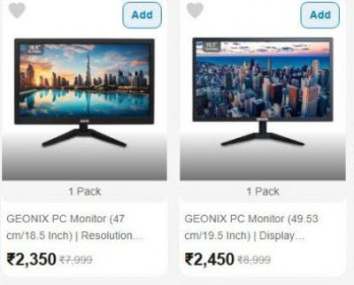 Jiomart Big Loot : Monitors Upto 95% OFF