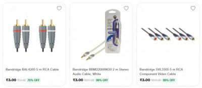 JioMart : Electronics Cable At ₹3