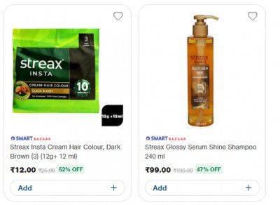 Jiomart : Minimum 50% Off On Streax Hair Care & Styling