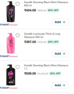 Jiomart : Minimum 50% Off On Sunsilk Hair Care & Styling