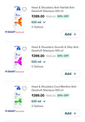 Jiomart : Minimum 50% Off On Head & Shoulders Hair Care & Styling